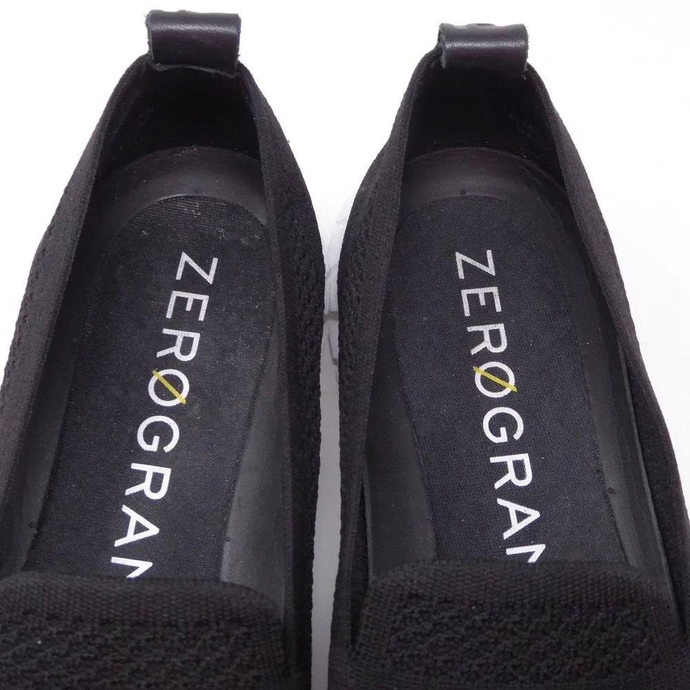 Cole Haan Womens Zerogrand Stitchlite Slip-On Loafers Shoes Black Knit W20352 8B